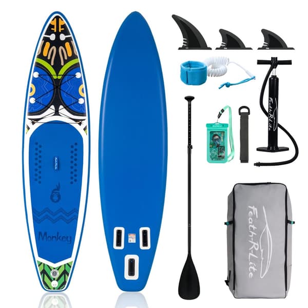 Ilmatäytteinen Stand Up Paddle Board, Maksimikuormitus 160KG, Sisältää Täydellisen Lisävarustesetin,SUPFR02D 335*83*15CM
