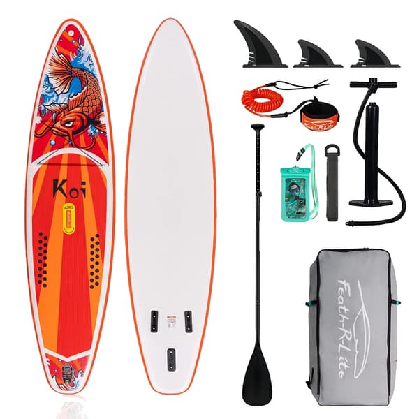 Uppblåsbar Stand Up Paddle Board, Lättviktig, Hög Stabilitet,SUPFR01E 350*84*15CM