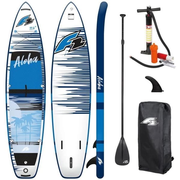 Uppblåsbar SUP-bräda F2 Aloha 11'4" Blå