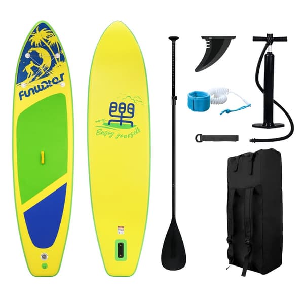 Uppblåsbar Stand Up Paddle Board, Hög viktkapacitet 150 kg, Hållbart PVC-material,SUPFW28D (350×87×15CM)