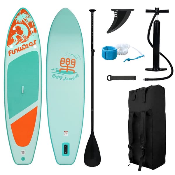 Uppblåsbar Stand Up Paddle Board, Hög viktkapacitet 150 kg, Hållbart PVC-material,SUPFW28C (350×87×15CM)