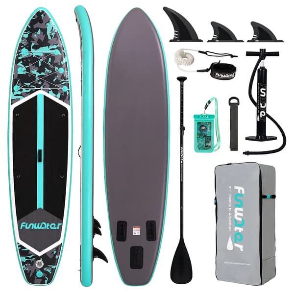 Ståupp Paddle Board, Lättvikts PVC-konstruktion, 180 kg viktkapacitet,RoligtVatten SUPFW32C