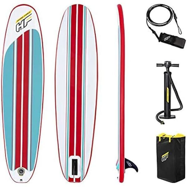 Uppblåsbar Surfbräda - HYDRO FORCE - Kompakt Modell - 243 x 57 x 7 cm - Last 90 kg - Halkfri