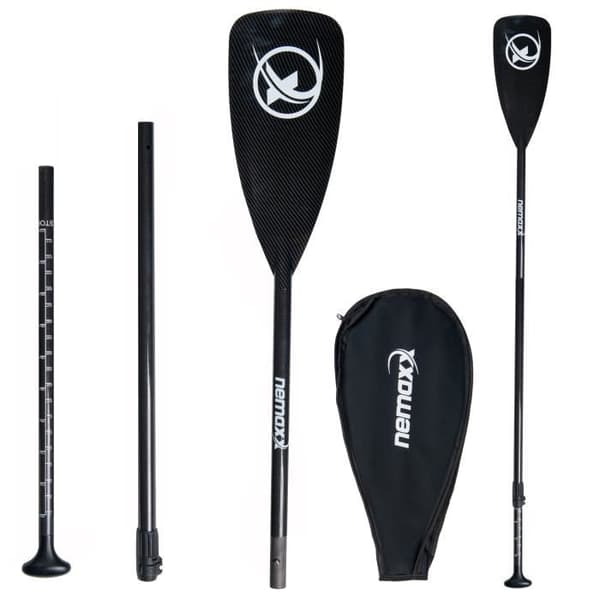NEMAXX Professional 100% CARBON SPEED paddel i 3 delar för SUP - extra stabil och lätt