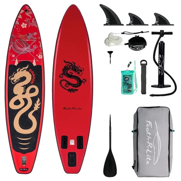 Stand Up Paddle Board, Letvægts PVC-konstruktion, 180 kg kapacitet,SjovVand SUPFR17S