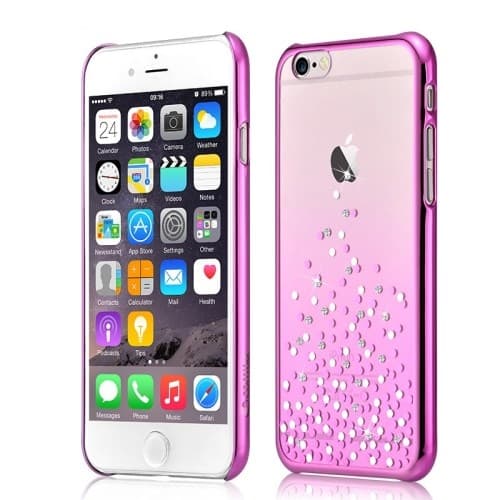 COMMA Baksideskal till Apple iPhone 6(S) Plus- Dots - Rosa