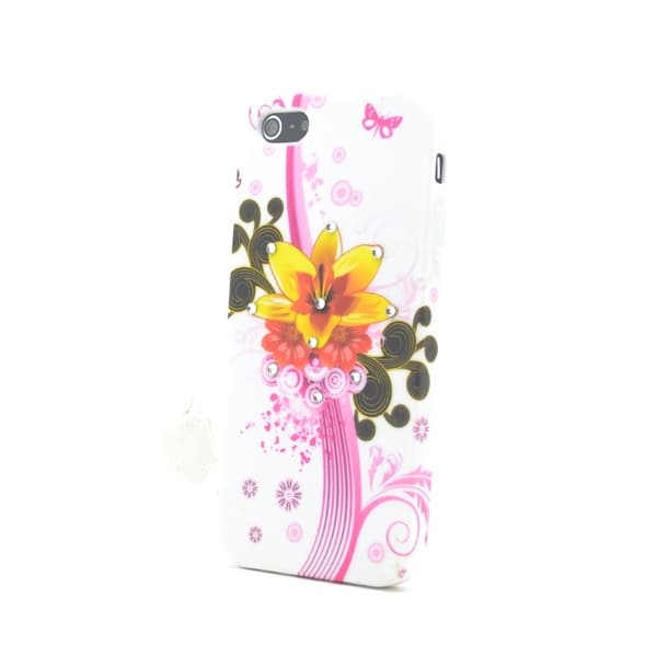 Diamant FlexiCase Skal till Apple iPhone 5/5S/SE - Gul Blomma