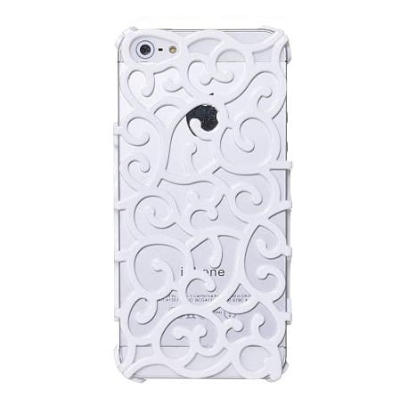 Mönstrat Baksideskal  till Apple iPhone 5/5S/SE (Vit)