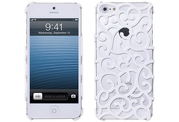Mönstrat Baksideskal  till Apple iPhone 5/5S/SE (Vit)