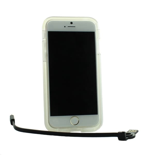 Connect Flash Light Skal med inbyggd USB-kabel till iPhone 6 / 6S - Svart