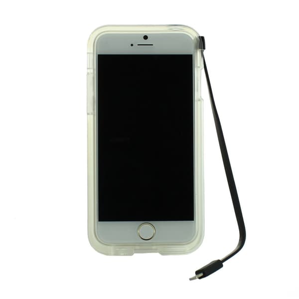 Connect Flash Light Skal med inbyggd USB-kabel till iPhone 6 / 6S  - Svart