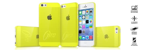 ITSkins Zero 3 Skal till iPhone 5C (Gul) + Skärmskydd