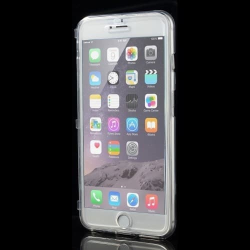 Flexiskal + Front Flap Case till Apple iPhone 6(S) Plus - Transparent