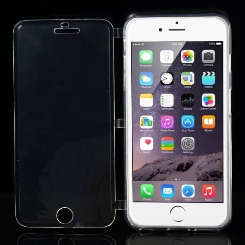 Flexiskal + Front Flap Case till Apple iPhone 6(S) Plus - Transparent