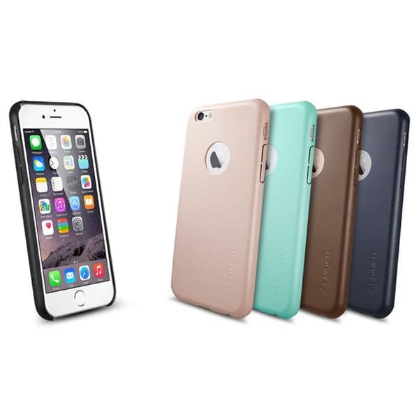 SPIGEN Leather Fit Skal till Apple iPhone 6/6S (Mint)