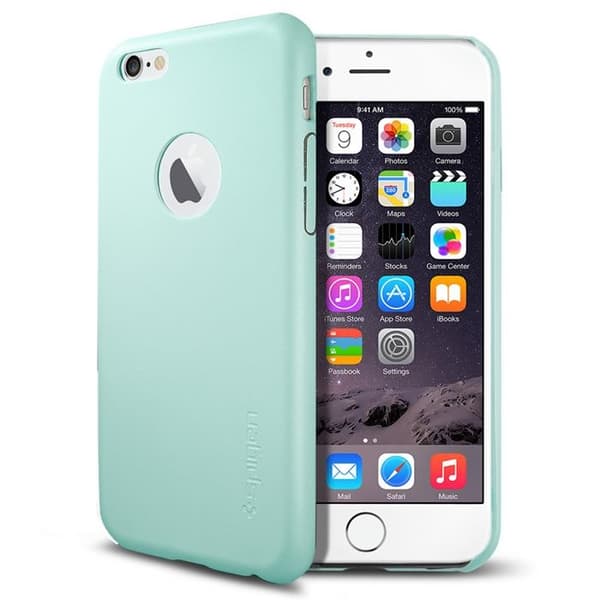 SPIGEN Leather Fit Skal till Apple iPhone 6/6S  (Mint)