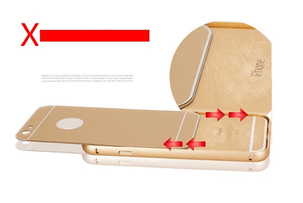 JFX Metallbumper-skal till iPhone 6 /6S (Rose gold - Gold)