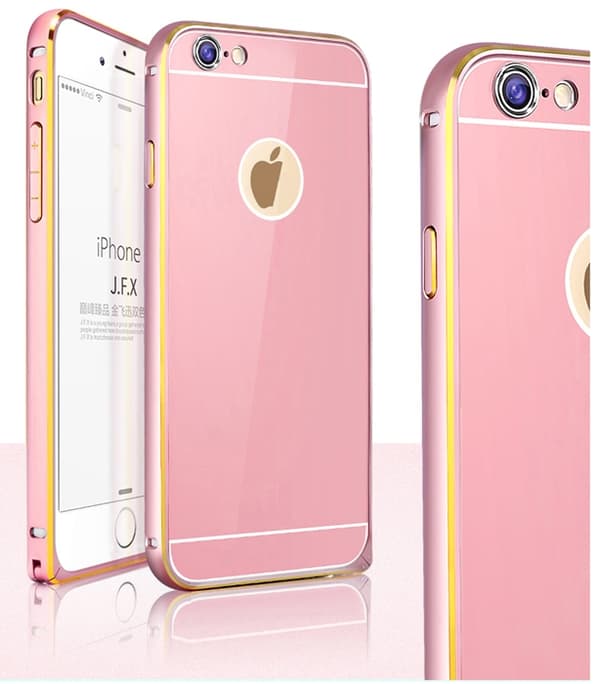 JFX Metallbumper-skal till Apple iPhone 6(S) Plus (Rose Gold)