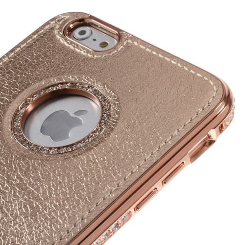 Rhinestone Bumper och Skal till Apple iPhone 6(S) Plus - Rose Gold