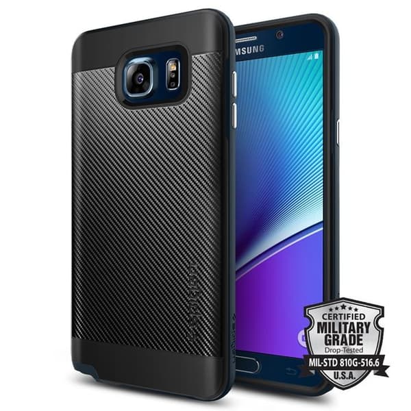 SPIGEN Neo Hybrid Carbon Skal till Samsung Galaxy Note 5 - Metal Slate