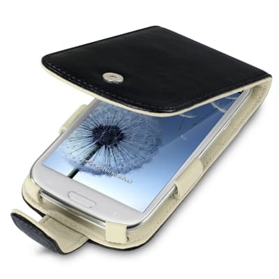 Äkta läder mobilväska till Galaxy S3 i9300