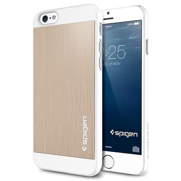 SPIGEN Aluminium Fit Skal till Apple iPhone 6/6S  (Gold)