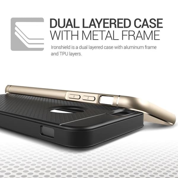 Verus Iron Shield Aluminum Metal Frame Skal till Apple iPhone 6(S) Plus (Gold)