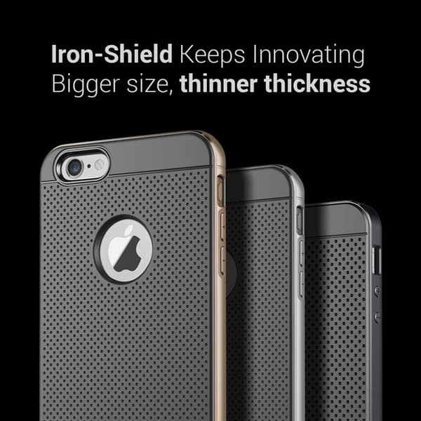 Verus Iron Shield Aluminum Metal Frame Skal till Apple iPhone 6(S) Plus (Gold)