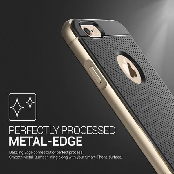 Verus Iron Shield Aluminum Metal Frame Skal till Apple iPhone 6(S) Plus (Gold)