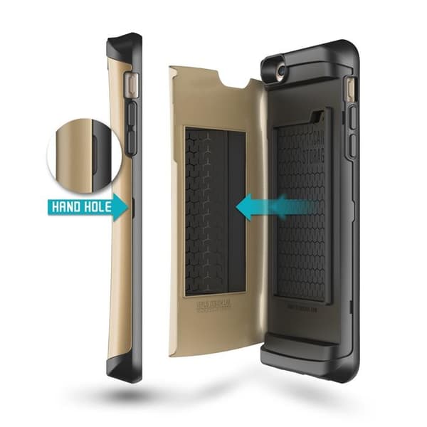 Verus Damda Veil skal med spegel till Apple iPhone 6(S) Plus (Gold)