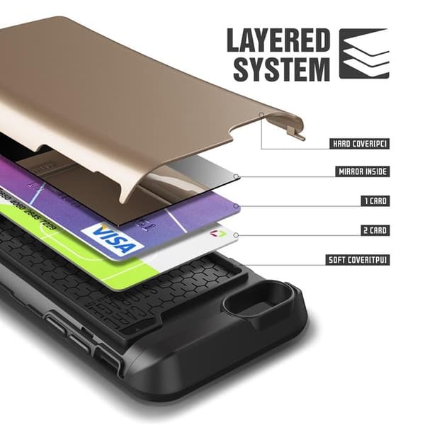 Verus Damda Veil skal med spegel till Apple iPhone 6(S) Plus (Gold)