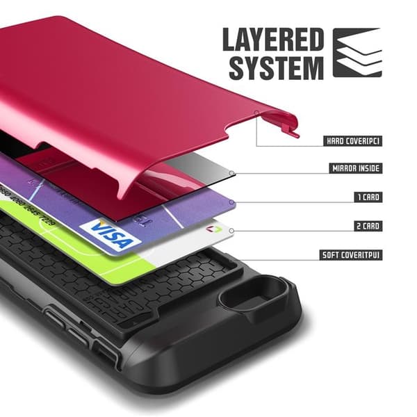 Verus Damda Veil skal med spegel till Apple iPhone 6(S) Plus (Magenta)