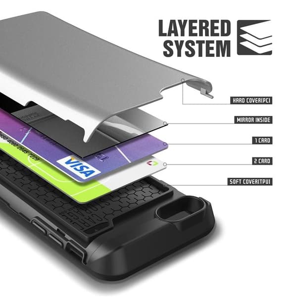 Verus Damda Veil skal med spegel till Apple iPhone 6(S) Plus (Silver)