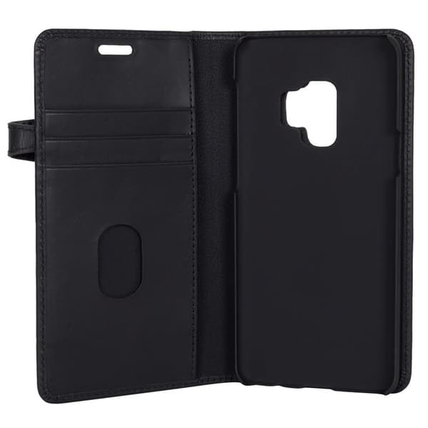 BUFFALO äkta läder Plånboksfodral Samsung Galaxy S9 - Svart