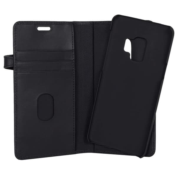 BUFFALO äkta läder Plånboksfodral Samsung Galaxy S9 - Svart