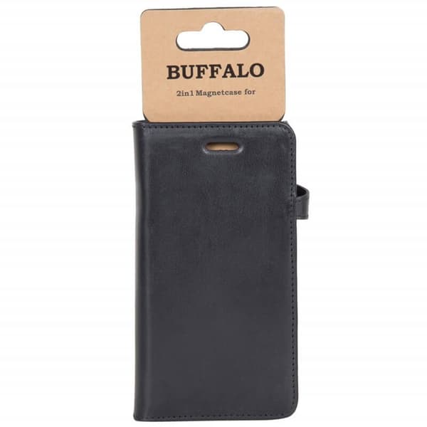 BUFFALO äkta läder Plånboksfodral Samsung Galaxy S9 - Svart