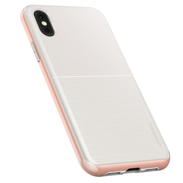 Verus High Pro Shield Skal till Apple iPhone XS / X (Vit - Rose Gold)