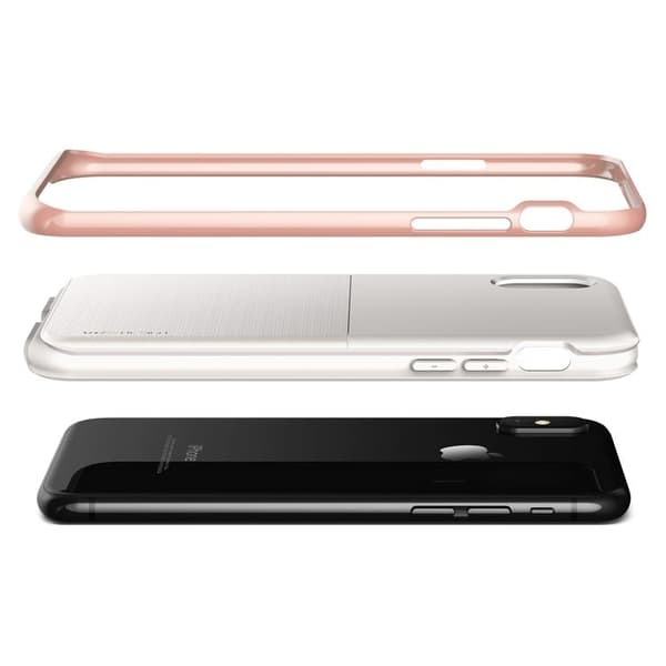 Verus High Pro Shield Skal till Apple iPhone XS / X (Vit - Rose Gold)