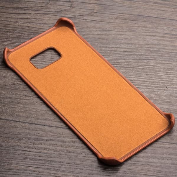 Boom Äkta Läder Skal Samsung S6 edge+ Brun