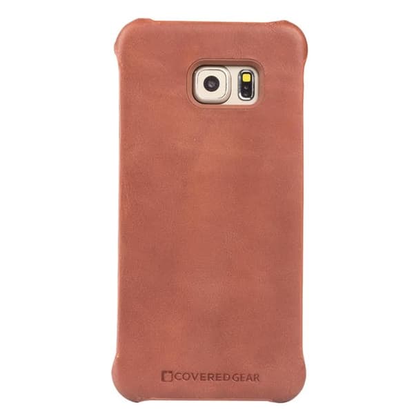 Boom Äkta Läder Skal Samsung S6 edge+ Brun