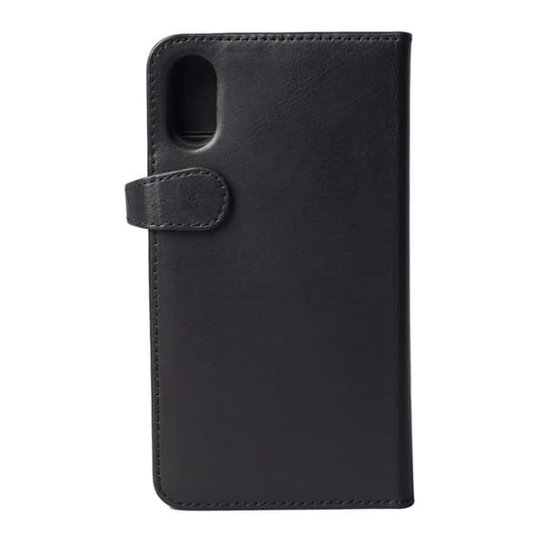 BUFFALO äkta läder Plånboksfodral iPhone XR - Svart