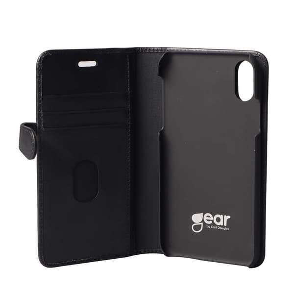 BUFFALO äkta läder Plånboksfodral iPhone XR - Svart