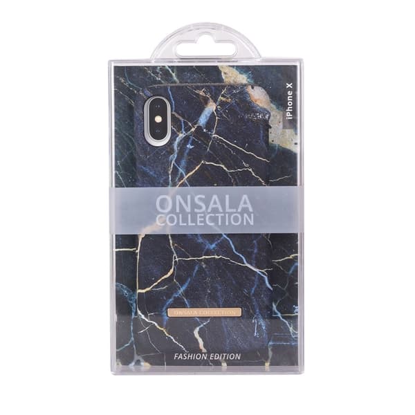 Onsala Collection mobilskal till iPhone XS / X - Black Galaxy Marble