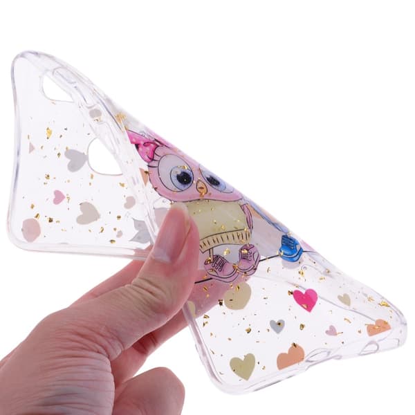 Glitter Mobilskal till Samsung Galaxy A50 - Ugglor