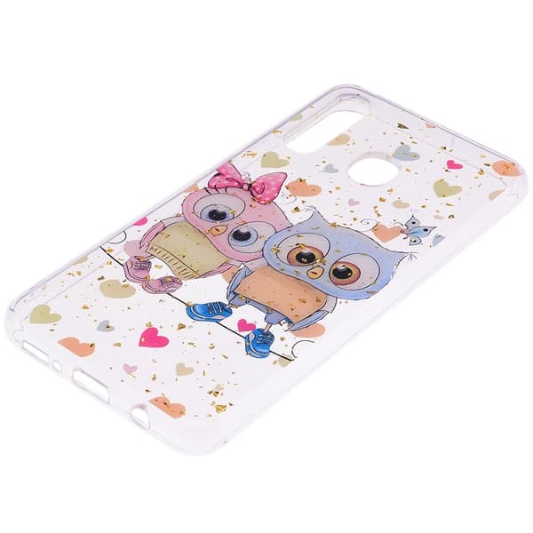 Glitter Mobilskal till Samsung Galaxy A50 - Ugglor