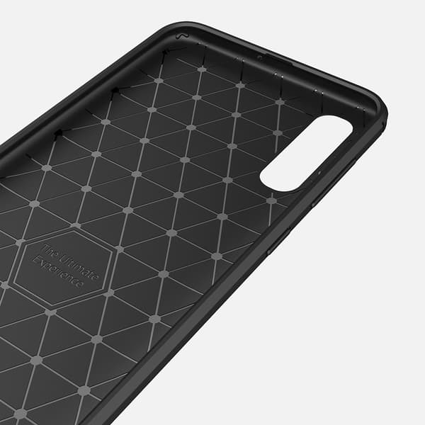 Carbon Brushed Mobilskal till Samsung Galaxy A70 - Svart