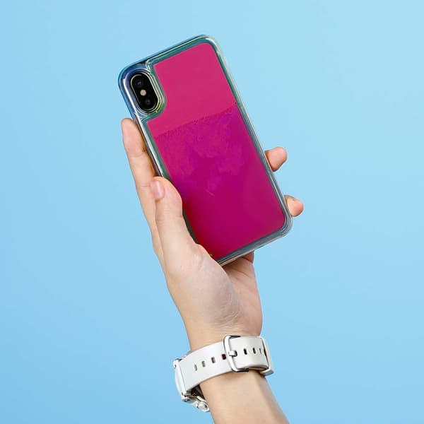 Liquid Neon Sand skal till iPhone X - Violet