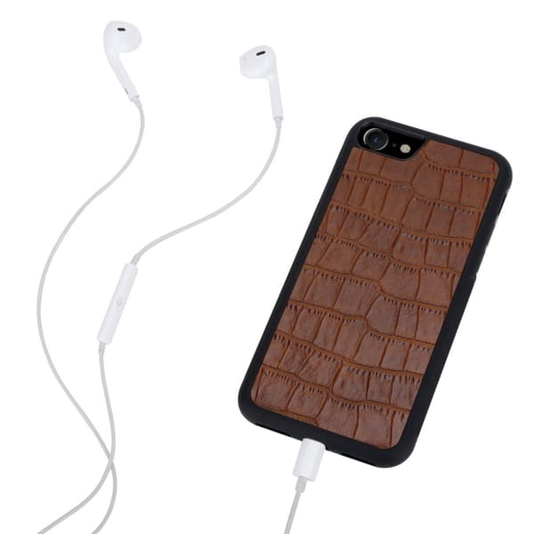 Boom Croco skal till iPhone 6/7/8/SE 2020 - Brun