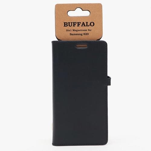 BUFFALO äkta läder Plånboksväska Samsung S20 - Black