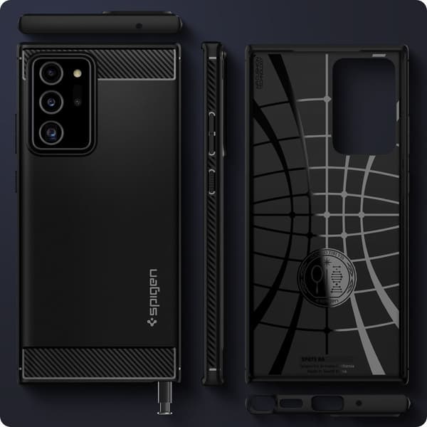 SPIGEN Rugged Armor Skal Till Galaxy Note 20 Ultra - Matte Svart